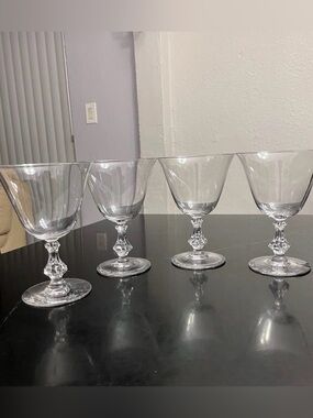 Cambridge Flared tulip vintage glasses. Set of four